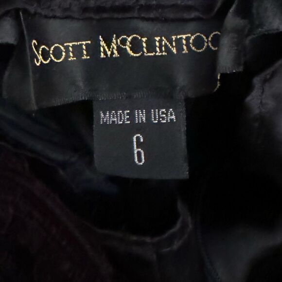 Vintage Scott McClintock Size Small Velvet Red Lace Back Maxi Prom Gown - Picture 12 of 13